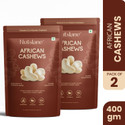 Nutslane Premium African Natural Cashews 400g, Kaju Badam, Dry Fruits, Healthy Snack Cashews (2 x 200 g)