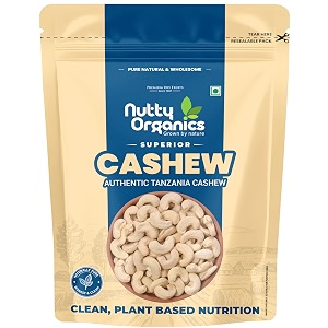 nutty organics cashew nuts 500 gm  nutritious amp delicious nuts  natural amp crunchy  healthy dry fruit snack
