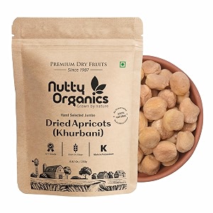nutty organics dried apricots jardalu 250gm  nutritious  rich in iron  tasty amp healthy nuts dry fruits  rich in protein  gluten free