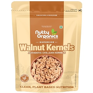 nutty organics dried walnut 1000 gm  crunchy  nutritious tasty amp healthy nuts dry fruits  broken akhrot  rich in protein