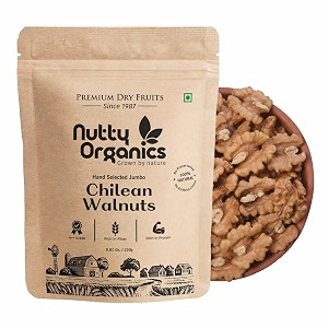nutty organics dried walnut 250 gm  crunchy  nutritious tasty amp healthy nuts dry fruits  akhrot giri  rich in protein