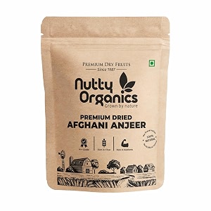 nutty organics premium dried afghani anjeer 250 gm  rich in fiber  rich in nutrients  packed with fiber amp nutrients for a healthier happier you  anjeer dry fruit