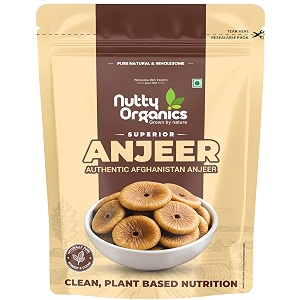 nutty organics premium dried afghani anjeer 500 gm  rich in fiber  rich in nutrients  packed with fiber amp nutrients for a healthier happier you  anjeer dry fruit