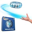 NUTTY TOYS Interactive Drone - Hand Operated Light Up Boomerang for Kids &amp; Adults | Easy Shake to Start Flying UFO| Top Easter Basket Stuffer Gift Idea 2026 for Boys &amp; Teens 4 5 6 7 8 9 10 11 12 13 14