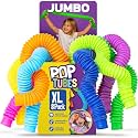 Nutty Toys Jumbo Pop Tubes - 8-Pack XL Sensory Toys - Creative STEM Learning for Kids - Connect &amp; Pop! Top ADHD Autism Fidget 2026, Best Boy &amp; Girl Easter Essentials &amp; Easter Basket Stuffers Gift Idea