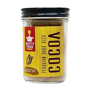 nutty yogi peruvian dark rich cocoa powder 100 gm single origin coco choco powder unsweetened vegan gluten free rich dark baking amp cake making
