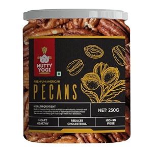 nutty yogi premium american pecans rich in omega fatty acids and high on antioxidants minerals and vitamins  dry fruits  gluten free