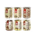 NUTTY YOGI Sour Cream & Onion Makhana,Smoked Caramel Makhana, Pink Salt & Pepper Makhana, Minty Peppery Zesty Makhana, Chatpata Magic Pops,(Combo Pack of 6), Lotus Seeds, Off White - Multi
