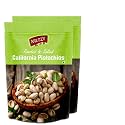 Nutzy Pistachios Without Shell 400g (200g X 4) – Tasty Crunchy Healthy Nut Snack | Pista Dry Fruit | Rich in Protein, Fiber &amp; Antioxidants | Great for Kids During Study Time and Office Breaks | Vegan Friendly Pista | Low 