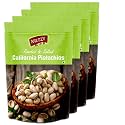 Nutzy Pistachios Without Shell 800g (200g X 4) – Tasty Crunchy Healthy Nut Snack | Pista Dry Fruit | Rich in Protein, Fiber &amp; Antioxidants | Great for Kids During Study Time and Office Breaks | Vegan Friendly Pista | Low 