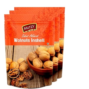 nutzy premium nuts shelled walnut sabut akhrot 600g