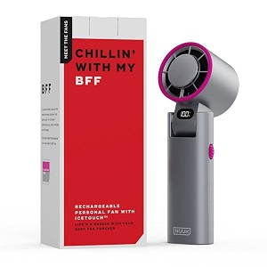 nuuk bff personal hand fan 13000 rpm with icetouch  3600 mah usb rechargeable battery up to 10h  portable mini fan  100-speed dial  for travel office makeup amp outdoor  12-month warranty