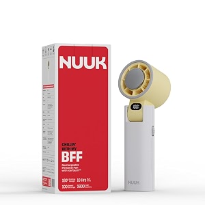 nuuk bff personal hand fan 13000 rpm with icetouch  3600 mah usb rechargeable battery up to 10h  portable mini fan  100-speed dial  for travel office makeup amp outdoor  12-month warranty