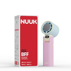 nuuk bff personal hand fan 13000 rpm with icetouch  3600 mah usb rechargeable battery up to 10h  portable mini fan  100-speed dial  for travel office makeup amp outdoor  12-month warranty