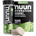 Nuun Energy Caffeine + B Vitamins, Electrolyte Hydration Tablets with Caffeine from Green Tea Extract, Magnesium &amp; 4 Other Electrolytes, Gluten Free, Vegan, Fresh Lime, 80 Count (Pack of 48)