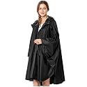 NUUR Rain Poncho for Women Adults Unisex Hooded Zipper Raincoat Waterproof Reusable Hiking Rain Coat with Pockets