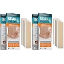 NUVADERMIS Silicone Scar Sheets - Extra Long Scar Sheets for C-Section, Tummy Tuck, Keloid, and Surgical Scars - Reusable Medical Grade Silicone Scar Sheets - Pack of 8 - Light Tone
