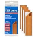 NUVADERMIS Silicone Scar Sheets – Extra Long Medical-Grade Scar Sheets for C-Section, Tummy Tuck, Keloid, and Surgical Scars – Reusable and Effective – Pack of 4 – Medium Tone