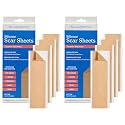 NUVADERMIS Silicone Scar Sheets for Surgical Scars, 2 Pack of 4, Light