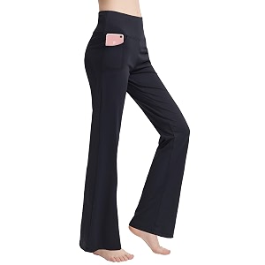 nuveti Womens Bootcut Yoga Pants Tummy Control