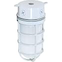 Nuvo Lighting SF76/616 Industrial Style Small Heavy Duty Aluminum Durable Outdoor Close to Ceiling Porch and Patio Light with Frosted Glass, White