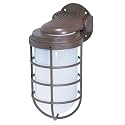 Nuvo Lighting SF76/623 Industrial Style Large Heavy Duty Aluminum Durable Outdoor Wall Mount Porch and Patio Light with Frosted Glass, Old Bronze