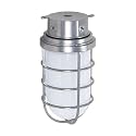 Nuvo Lighting SF76/626 Industrial Style Large Heavy Duty Aluminum Durable Outdoor Close to Ceiling Porch and Patio Light with Frosted Glass, Metallic Silver