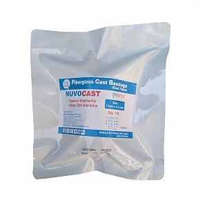 nuvocast fiberglass cast tape - 75cm x 36m pack of 1  waterproof orthopedic bandage roll for fractures  synthetic medical casting material  plaster alternative