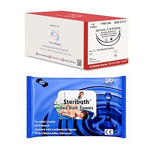 nuvocril fast sterile absorbable surgical suture synthetic braided amp coated polyglactin 910  code no nm 2777  suture size usp 2-0  suture length - 140cm  needle description - 12 circle round body amp 12 circle reverse cutting double needle  needle length - 36mm  box of 12 foils
