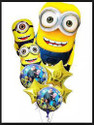 NVRV Printed BIRTHDAY, BABY SHOWER, WELCOME BABY PARTY DECORATION THEME OF MINION FOR KIDS Balloon (Yellow, Blue, Gold, Pack of 8)