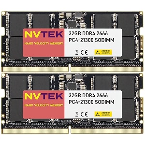 64GB (2X32GB) DDR4 2666MHZ PC4-21300 SODIMM 2Rx8 1.2V 260-PIN Non
