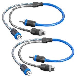 nvx xiv2f v-series 2-pack of 1 male to 2 female y-adapter rca audio interconnect cables