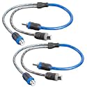 NVX XIV2F V-Series: 2-pack of 1 Male to 2 Female Y-Adapter RCA Audio Interconnect Cables