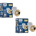 NW 12W Glider SF Moveable White with Gold Aluminium 360 Degree Adjustable Cylindrical Shape LED Surface Light | COB Light | Wall Light | Spot Light | Light Color- Warm White (Pack of 2)
