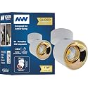 NW 12W Glider SF Moveable White with Gold Aluminium 360 Degree Adjustable Cylindrical Shape LED Surface Light | COB Light | Wall Light | Spot Light | Light Color- Warm White (Pack of 1)