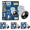 NW 18W Glider SF Moveable White with Gun Black Aluminium 360 Degree Adjustable Cylindrical Shape LED Surface Light | COB Light | Wall Light | Spot Light | Light Color- White (Pack of 4)