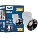 NW 18W Glider SF Moveable White with Gun Black Aluminium 360 Degree Adjustable Cylindrical Shape LED Surface Light | COB Light | Wall Light | Spot Light | Light Color- White (Pack of 1)