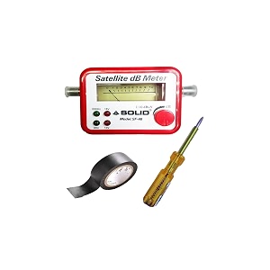 nws insulation tape and line tester with solid satellite signal finder for fhd dish tv network settings
