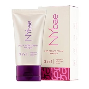 ny bae pro strobe cream - pink topaz 30g  primer  highlighter  moisturizer  flawless dewy makeup  glowing korean skin  best suited for normal to dry skin  instant radiance  illuminating amp glowing makeup base