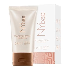 ny bae pro strobe cream - rose diamond 30g  primer  highlighter  moisturizer  flawless dewy makeup  glowing korean skin  best suited for normal to dry skin  instant radiance  illuminating amp glowing makeup base