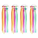 Nyamah Sales Kids Hair Extensions with Hair Clips Rainbow Wig Braids Extensions Hair Styling Accessories for Baby Girls Adult Multicolor (24 PCS)