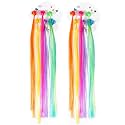 Nyamah Sales Kids Hair Extensions with Hair Clips Rainbow Wig Braids Extensions Hair Styling Accessories for Baby Girls Adult Multicolor (12 PCS)