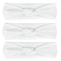 Nyamah Sales Women and Girls Cotton Hairband Elastic Head Bands Ladies Hair Styling Band Hair Accessories Pack of 3 (White)