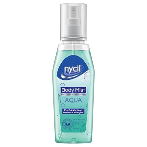 nycil soothing and refreshing body mist aqua - 100 ml  get relief from prickly heat rashes and allergies