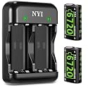 NYI 6720mWh Battery Pack for Xbox One Xbox Series X Xbox Series S Xbox One S Xbox One X Xbox One Elite Controller, 2x6720mWh Rechargeable Batteries and Charger