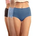 Nykd (NYP036) Breathable Comfortable Cotton Full Brief Panty Set for Women (Pack of 3) | High Waist Full Coverage Underwear | Super Soft No Roll Waistband Elastic All Day Comfort
