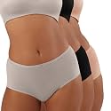 Nykd (NYP036) Breathable Comfortable Cotton Full Brief Panty Set for Women (Pack of 3) | High Waist Full Coverage Underwear | Super Soft No Roll Waistband Elastic All Day Comfort