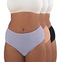Nykd (NYP036) Breathable Comfortable Cotton Full Brief Panty Set for Women (Pack of 3) | High Waist Full Coverage Underwear | Super Soft No Roll Waistband Elastic All Day Comfort