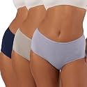 Nykd (NYP036) Breathable Comfortable Cotton Full Brief Panty Set for Women (Pack of 3) | High Waist Full Coverage Underwear | Super Soft No Roll Waistband Elastic All Day Comfort