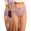 Nykd (NYP036) Breathable Comfortable Cotton Full Brief Panty Set for Women (Pack of 3) | High Waist Full Coverage Underwear | Super Soft No Roll Waistband Elastic All Day Comfort